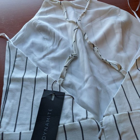 Dynamite - Pinstripe Halter neck Jumpsuit - Picture 5 of 10